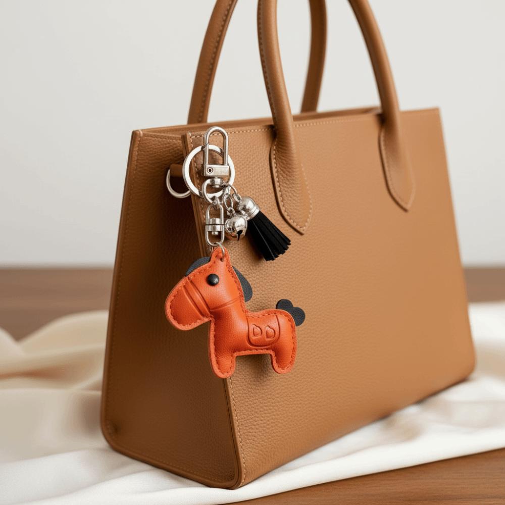 Cartoon Pu Leather Horse Key Chain Heart Zodiac Pony Bag Hanging  Year of The Horse