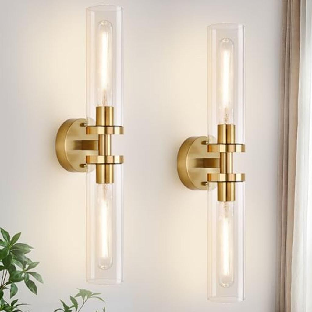 Gold transparent wall lamp set 22 inch simple modern wind E26 wall lamp