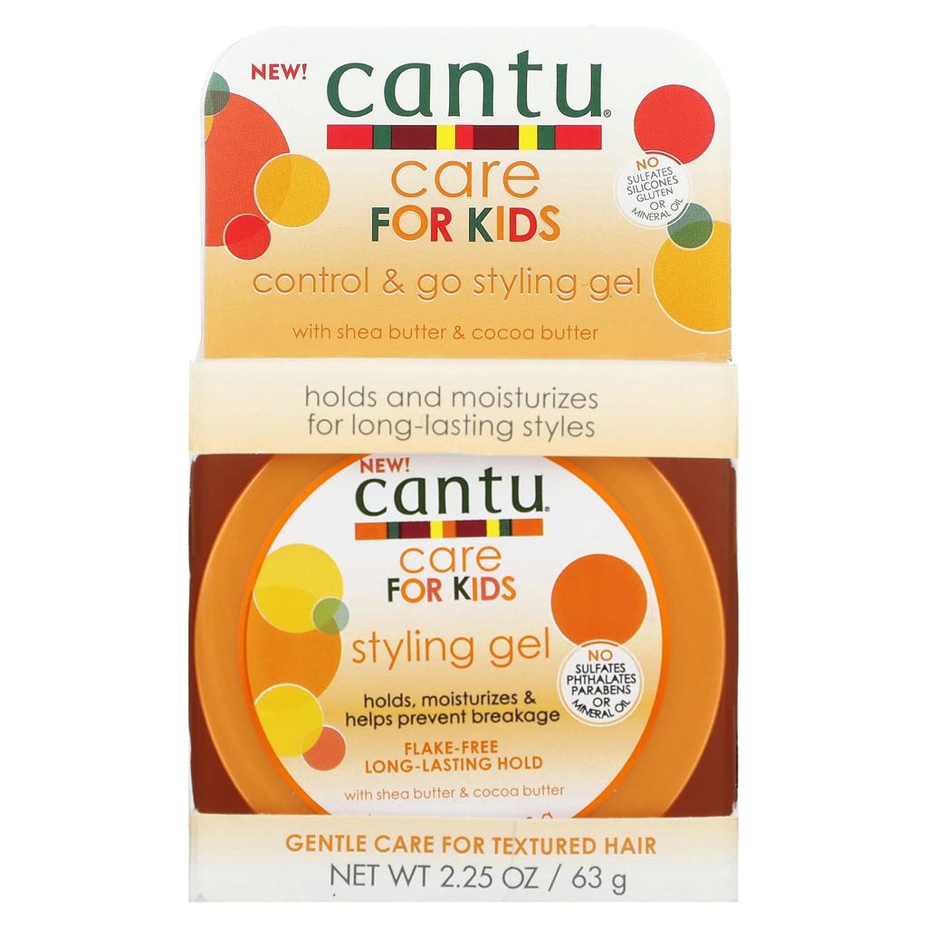 Cantu Гель для укладки волос Care for Kids, Control & Go, 2,25 унции (63 г)