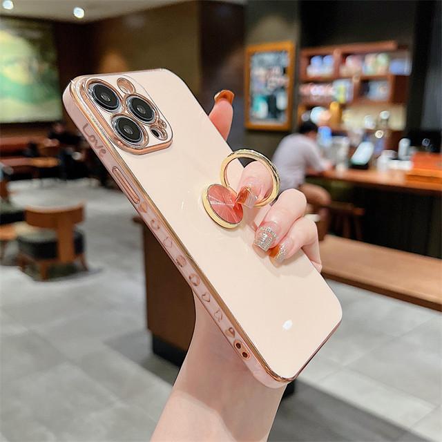 Мягкий чехол-держатель с кольцом для iPhone 14 13 12 11 Pro Max 13pro 14 Plus 14, противоударный бампер, гальваническая задняя крышка