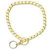 Pet Metal Chain Dog Collar Silver Gold Cuban Link Dog Slip Chain Choke Collar Strong Dog Slip Collar for Small Medium Large Dogs