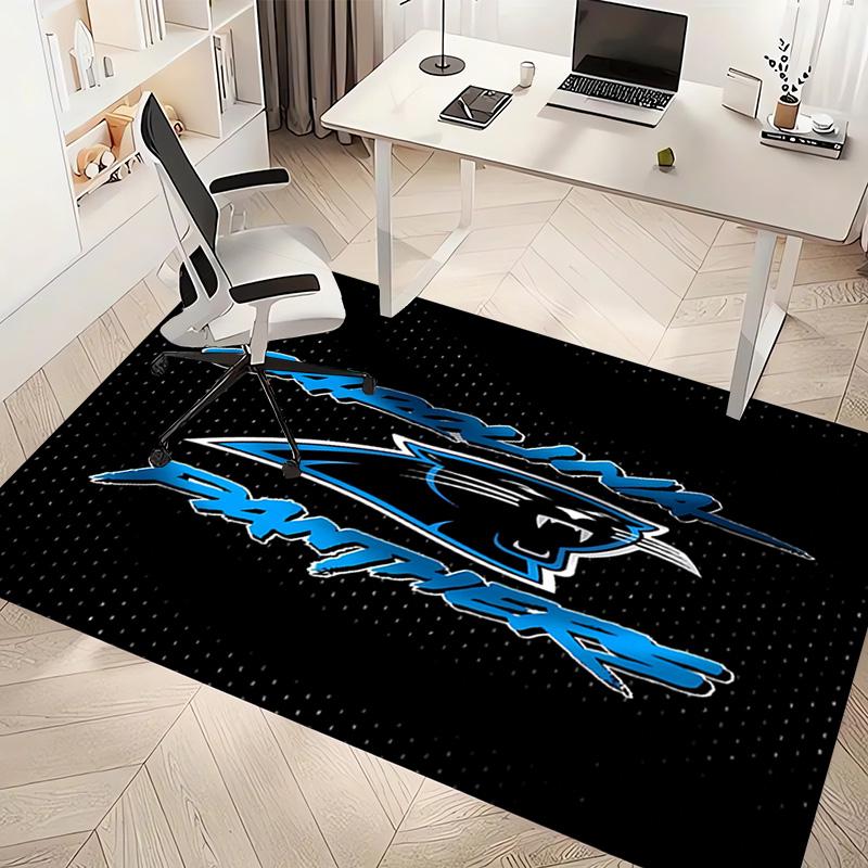 1pc Carolina Panthers Print Area Rug - Soft, Washable Non-Slip Indoor Mat, Living Room, Home Office Decorative Rug,Office Decorative