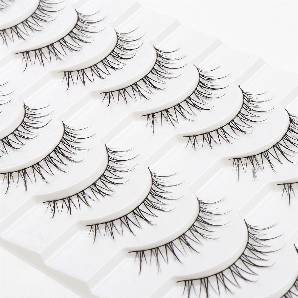 10 Pairs 3D Manga Lashes Natural Look Dramatic Anime Lashes Fashion Spiky Lashes  for Women