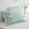Korean Princess Style Bedding Set Stitch Lace Ruffles Bed Linen Room Decor Double Duvet Cover Set Bed Skirt Pillow Cases