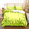 Бамбуковый пододеяльник размера Queen/King, живопись тушью, зеленый бамбук, детский комплект постельного белья для мальчиков и девочек, набор из 3 предметов с 2 наволочками