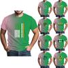 Улица. Футболка Patrick's Adult Green с круглым вырезом и короткими рукавами, с принтом в виде трех листьев зеленого цвета