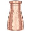 Copper Water Bottle | Bedside Bottle with Glass | Hammered Finish |950 Ml