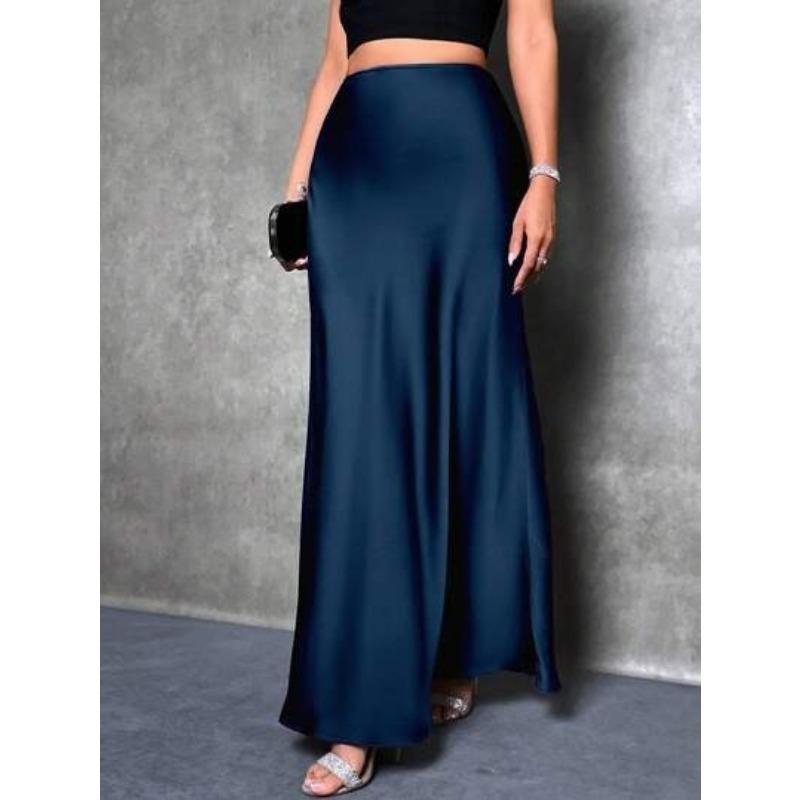 Женская весенняя мода новая простая длинная юбка