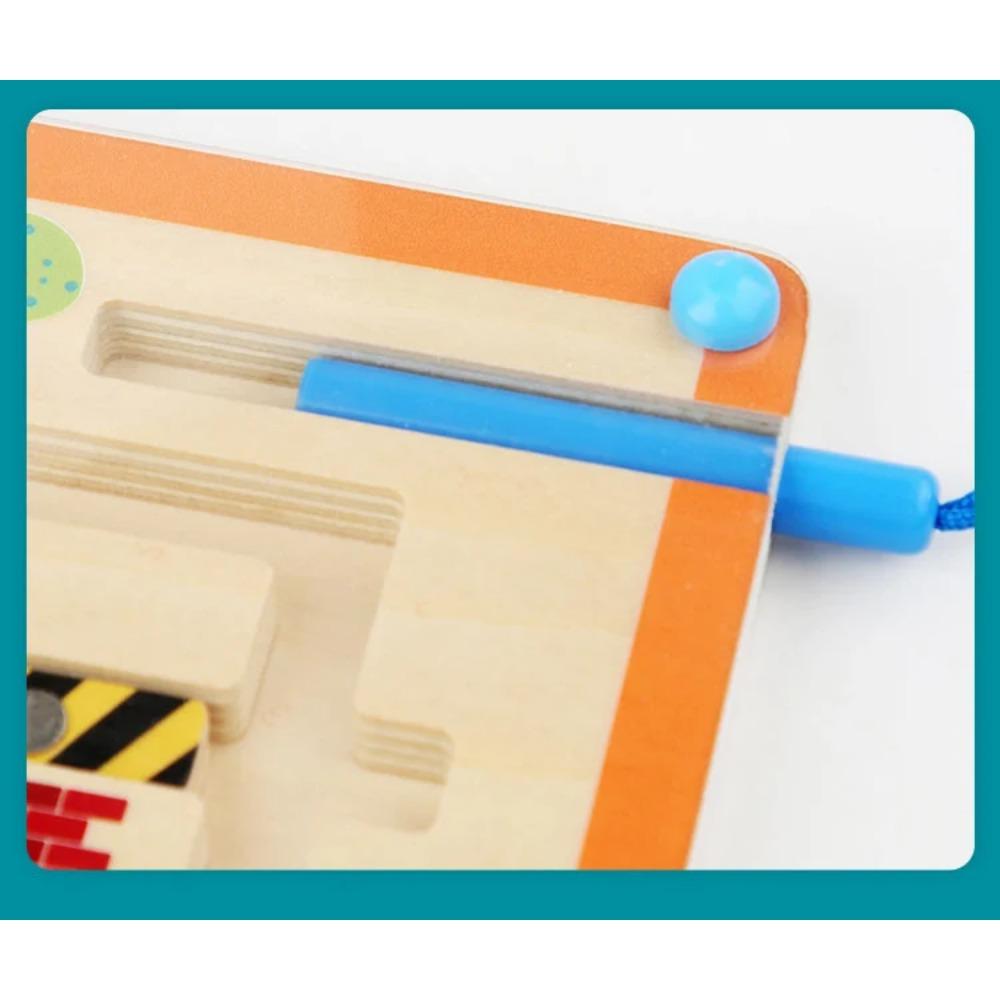 Детские деревянные магнитные цветные и цифровые лабиринты, обучающие образовательные игрушки, одинаковые по цвету игрушки Монтессори, деревянные игрушки, подарок для детей