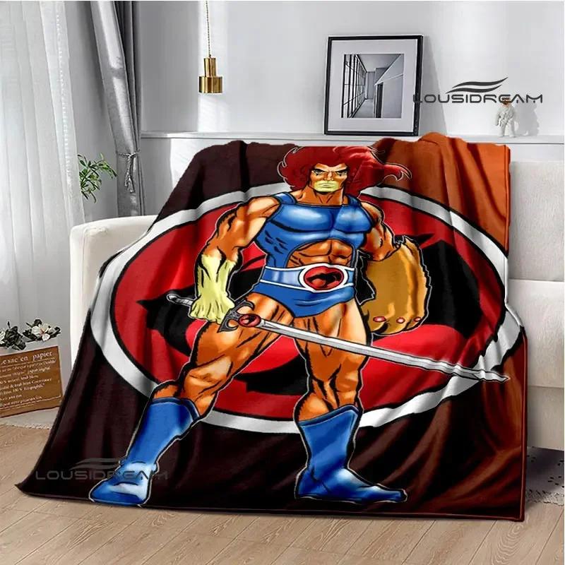 Плед с принтом мультфильма Thundercats Плед для пикника Теплые фланелевые пледы Домашние постельные принадлежности пледы для кроватей Подарок на день рождения