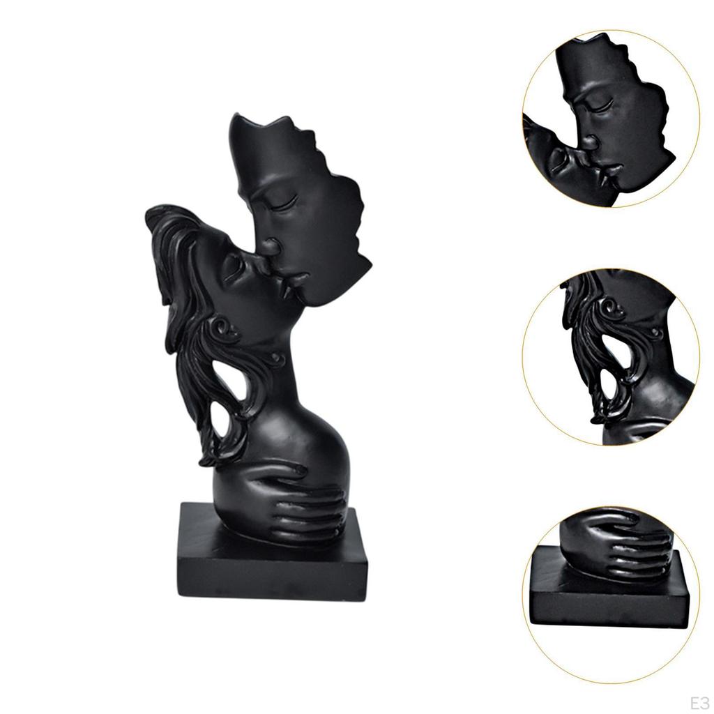 Абстрактное искусство Скульптура пары целующихся влюбленных Статуэтка Центральное украшение стола Поделки Фигурка любви