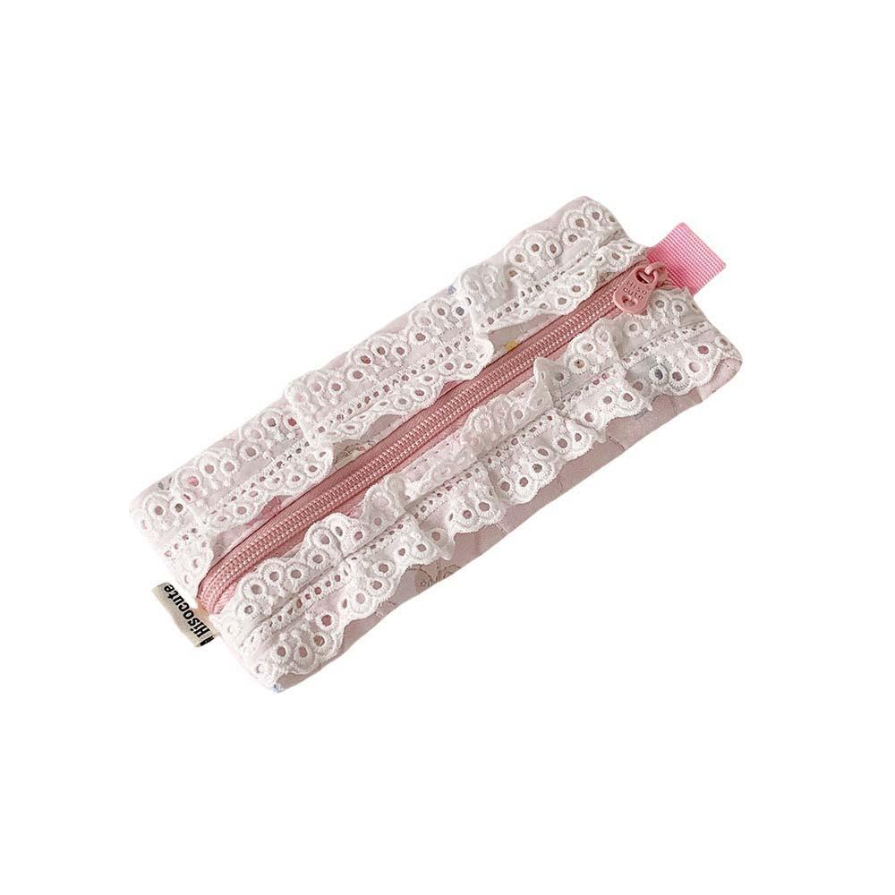 Настольное хранение Корейский стиль Пенал Сладкое кружево Бант Сумочка для карандашей Подставка для канцелярских принадлежностей