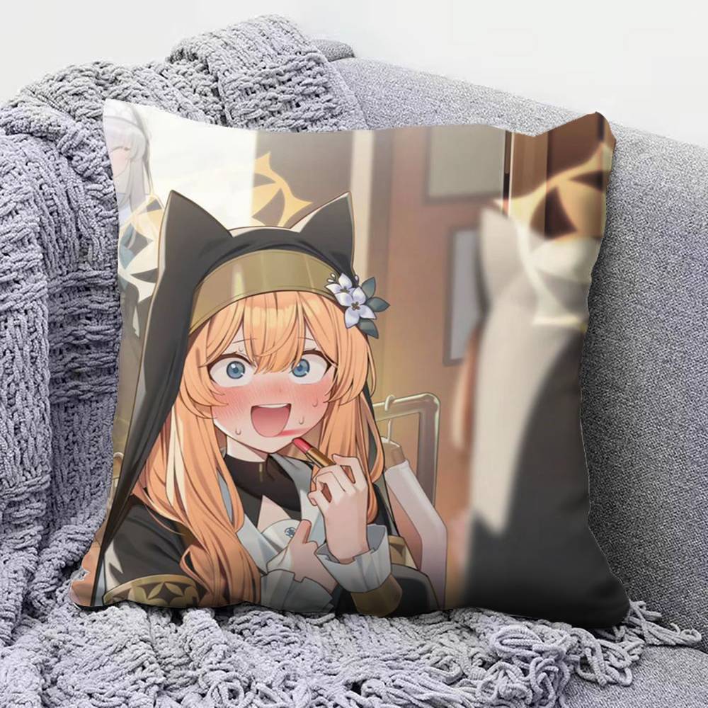 Iochi Mari Idol Blue A-Archive Home Sofa Cushion Covers And Aecorative Custom Pillow Covers