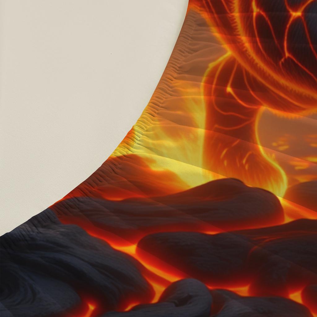 3pcs Tiger Fitted Sheet Sets 3D Printed Fire Tiger Flat Sheets With Pillowcases No Filling For Teen Boys Hyper-Realistic Style
