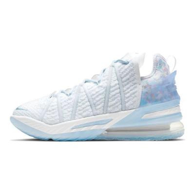 Кроссовки унисекс LeBron 18 EP Play For The Future белые с синим отливом CW3155-400