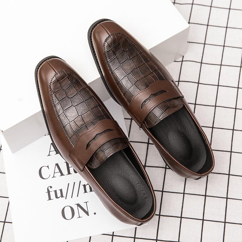 Men Casual Shoes Autumn Leather Loafers Office Dress Shoes For Men Driving Moccasins Comfortable Slip On Party Fashion Shoes Man