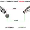 QIANRENON Адаптер XLR BNC 3-контактный XLR Female на BNC Female Коаксиальный Видео RF Аудио Камера Микшерный пульт Удлинитель Конвертер