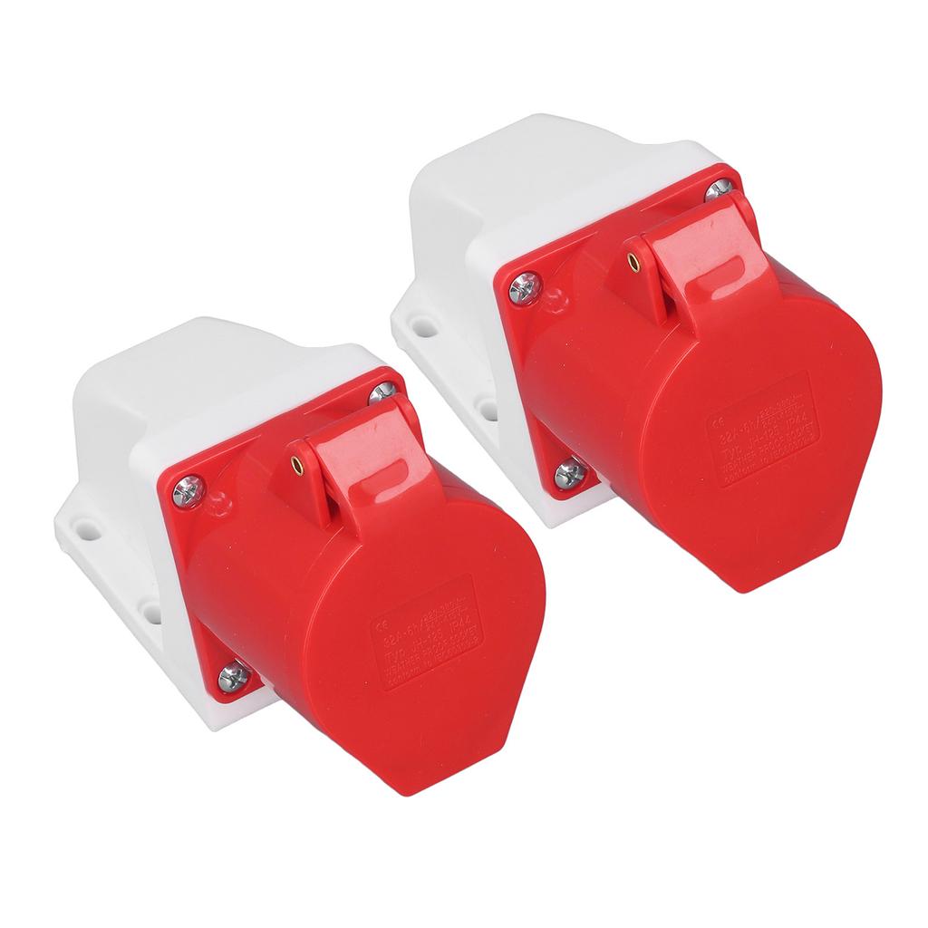 2 шт. Промышленная розетка 5-контактная IP44 Водонепроницаемая 3-фазная накладная вилка-разъем 32А 220-380В 240-415В
