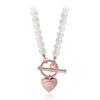 [Luvre Paris] Louvre Plump Heart Pearl Necklace Na0575