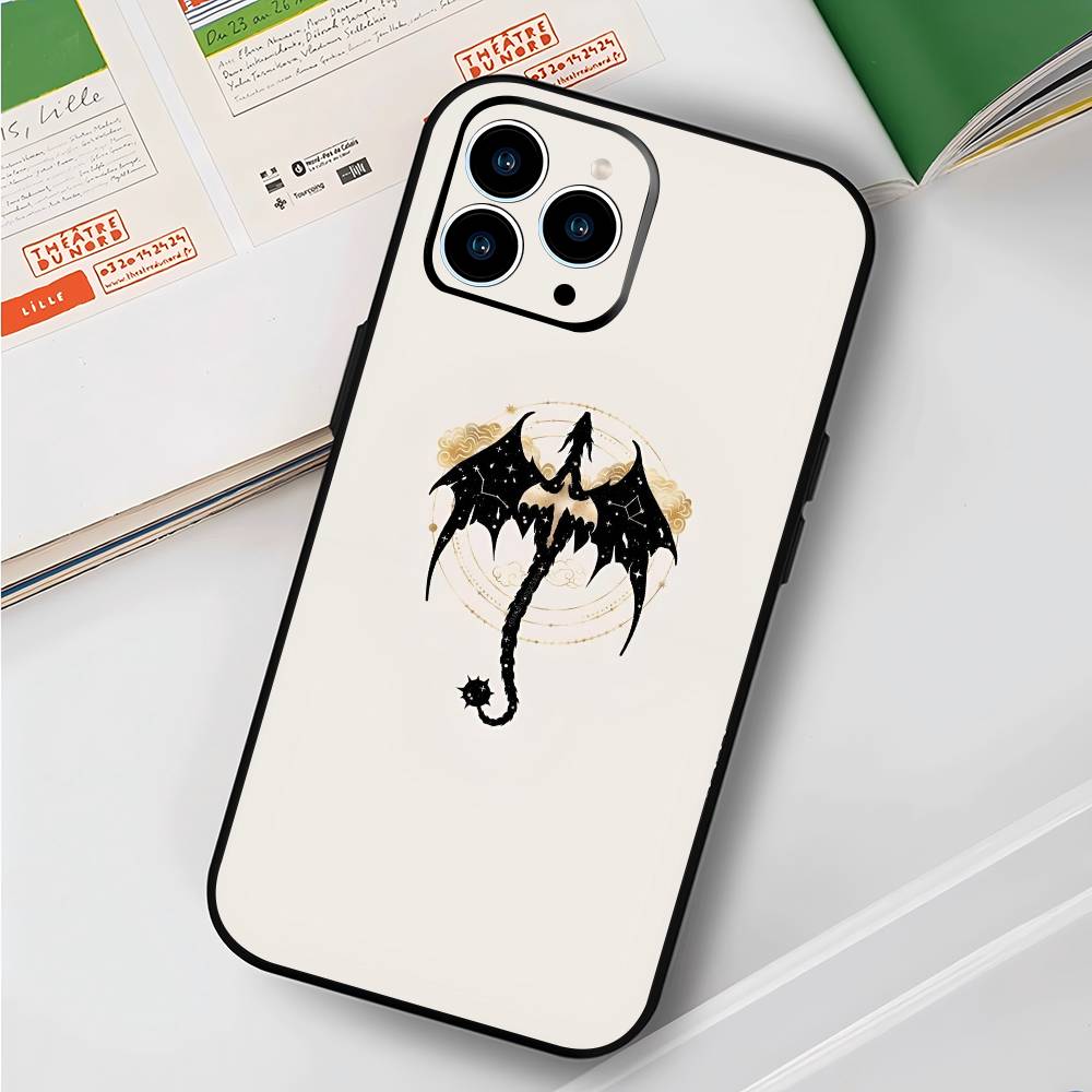 Dragon F-Fourth W-Wing For IPhone 15 16 14 Plus 13 12 11 17 Pro Max 17 Air Black Soft Phone Cover