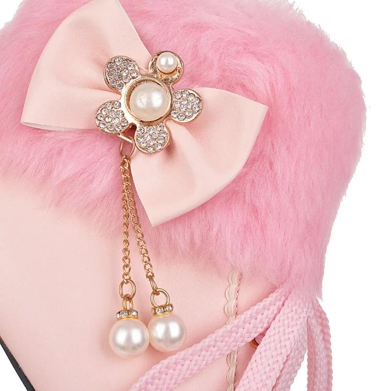 Модные женские ботинки, удобные теплые женские зимние ботинки 2024 года, горячая распродажа, износостойкие нескользящие женские туфли на высоком каблуке Botas Mujer