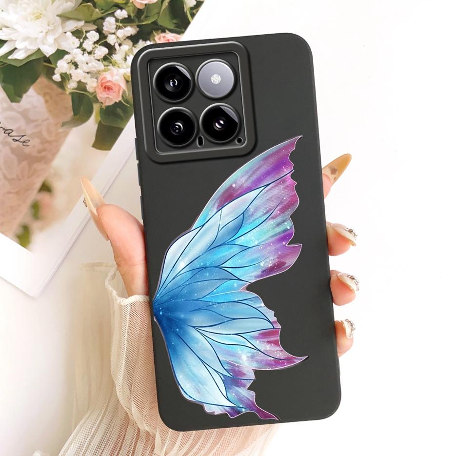 Чехол для Xiaomi Mi 14 Pro Крутой Чехол с Рисунком Совы и Дракона Мягкий Силикон Матовый Чехол для Телефона Для Xiaomi 14 Pro Mi14 5G Задняя Крышка Сумки