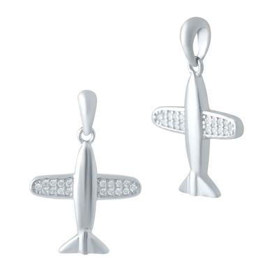 Серебряная подвеска с фианитами (2044833) 1.99 гр. 925 пробы