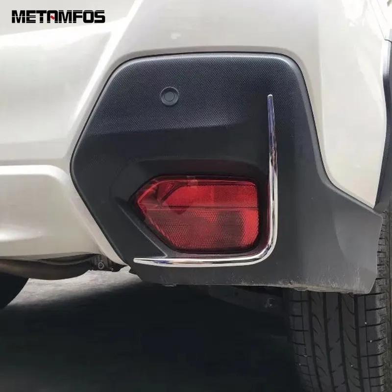 Rear Fog Light Lamp Eyelid Eyebrow For Subaru XV Crosstrek SUV 2018- Chrome Foglight Strip Trim Accessories Car Styling