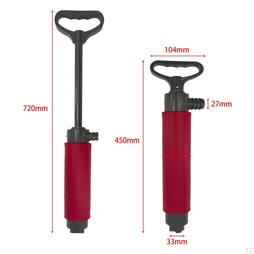 Ручной трюмный насос красного цвета, аварийная лодка, портативная эргономичная ручка, аксессуары для ручной воды