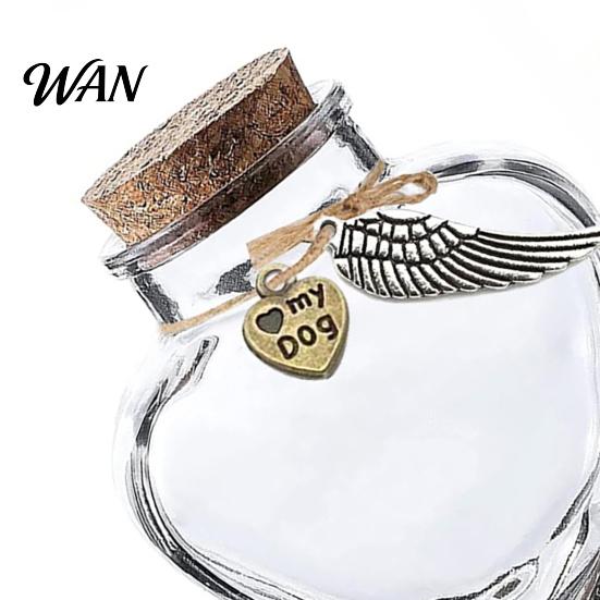 Pet Hair Preservation Bottle Keepsake Transparent Glass Storage Box with Cork Dustproof Jar Seal Preserve for Dog or Cat Memories Holder
