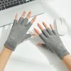 2025 Весна Осень Женские Теплые Перчатки Сенсорный Экран Полупальцевые Перчатки Изысканная Вышивка Письменные Офис Компьютер Работа Вождение Велоспорт