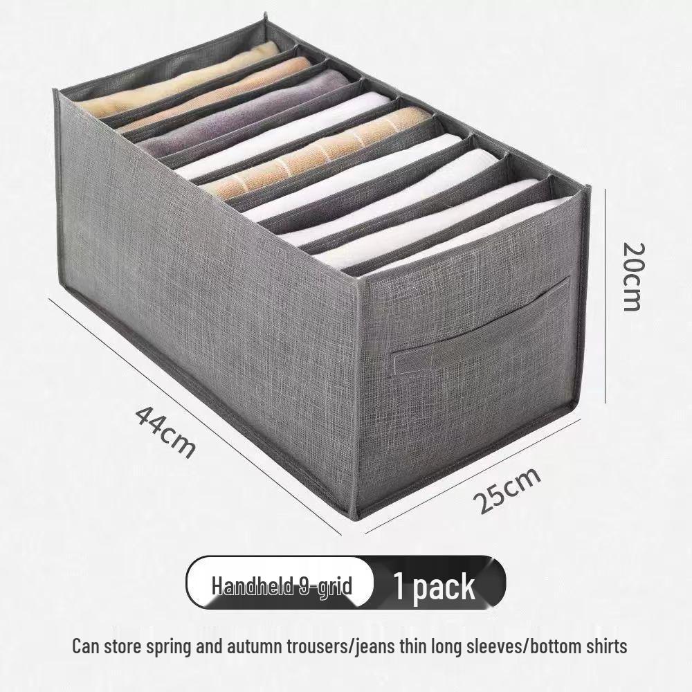 Multi-Compartment Clothing Organizer: Jeans, Pants, Underwear, and Sundries Storage Box
