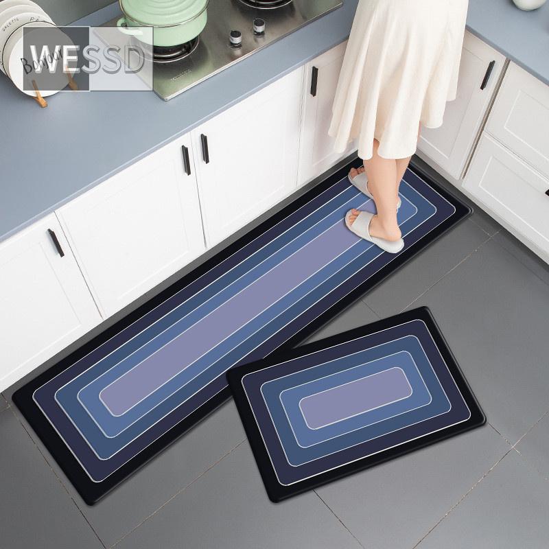 Кухонный коврик и коврик с градиентной геометрией, нескользящий 1 шт./1 комплект, коврик для ванной в скандинавском стиле, впитывающий мягкий напольный коврик для спальни для девочек