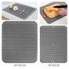 Silicone Drying Mat 40x45cm Large Dish Drainer Mat for Kitchen Counter Heat Resistant Hot Pot Holder Non-Slip Silicone Sink Mat
