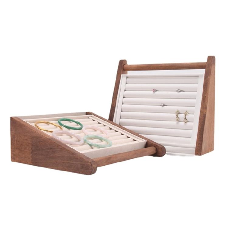 Многофункциональная деревянная подставка для украшений, подставка для браслетов, подходит для демонстрации и хранения колец, серег и браслетов.