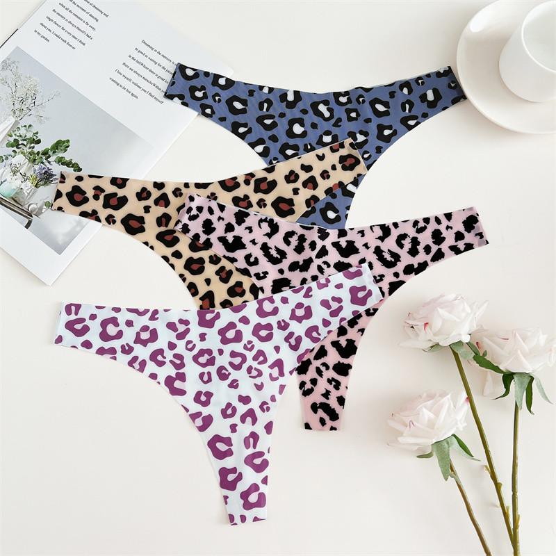 FINETOO Сексуальные трусики для женщин Butterfly T-back Comfort G-string Printed Underwear