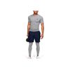 Under Armour HeatGear Compression Solid Crew Neck T Shirt Men Tops Mod-Gray 1353449-011