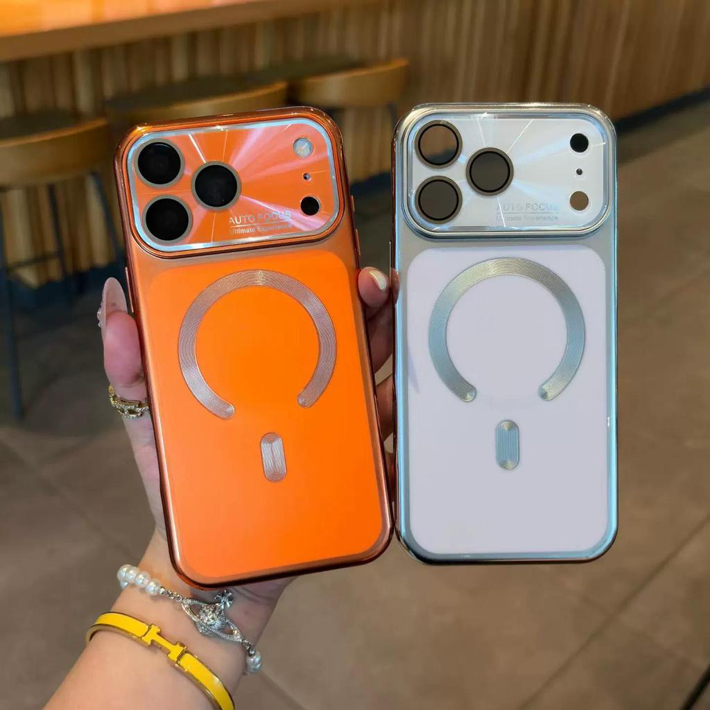 Роскошный гальванизированный магнитный чехол для iPhone 16/17 Pro Max - Ударопрочная защитная крышка с защитой двойной камеры