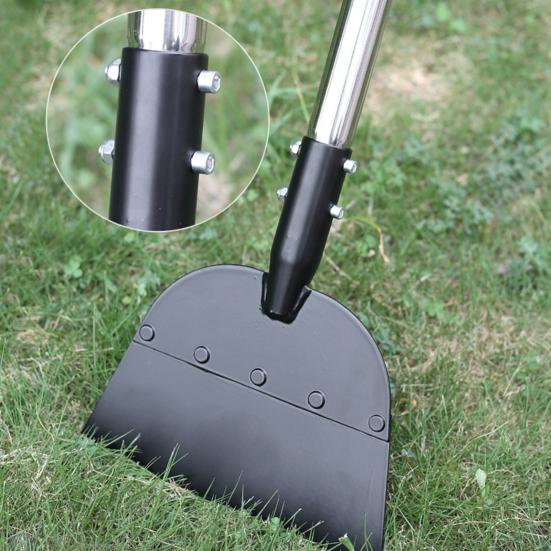 Плоская лопата для снега, скребок для льда, 55 дюймов, стальной измельчитель снега и льда с 3-секционной ручкой, инструмент для удаления льда с газона, кромки подъездной дороги, прополки