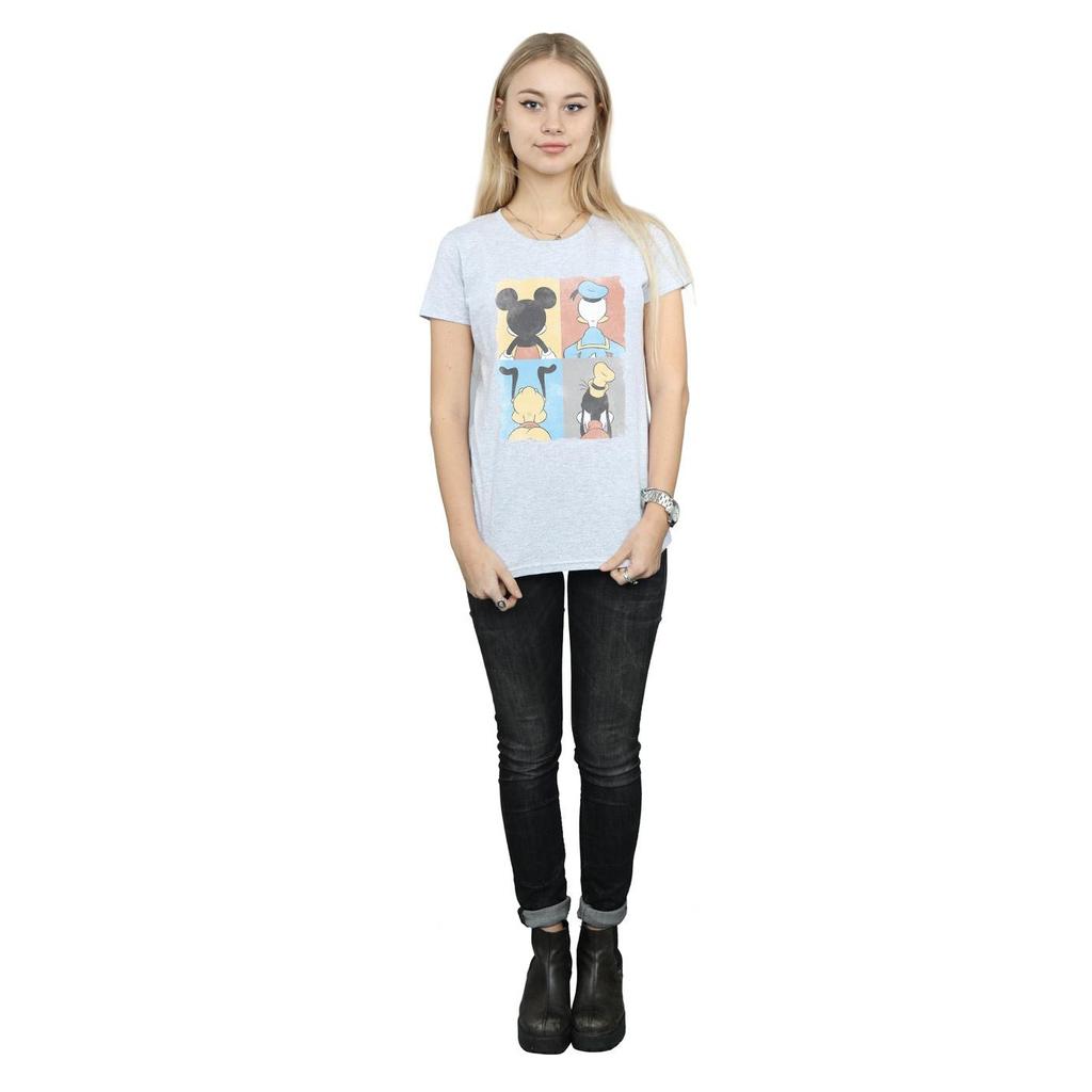 Disney Womens/Ladies Mickey Mouse Four Backs Cotton T-Shirt