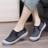 Весна-Осень Женские толстые парусиновые мокасины Легкие Прогулочные Уличные Нескользящие Туфли На Плоской Подошве Черные Дышащие Спортивные Туфли 36-41