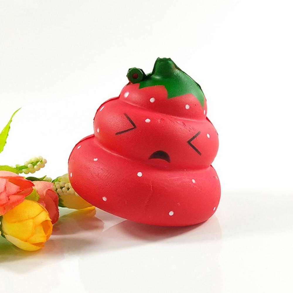 Cute Cartoon Poop Squishy Toy - Slow Rising Stress Relief Sensory Toy, Rainbow Galaxy & Strawberry Design Decompression Novelty Gift