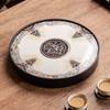 Ceramic Round Tea Tray, Dual-purpose for Household Water Storage and Drainage, Tea Sea, and Outdoor Tea Tray