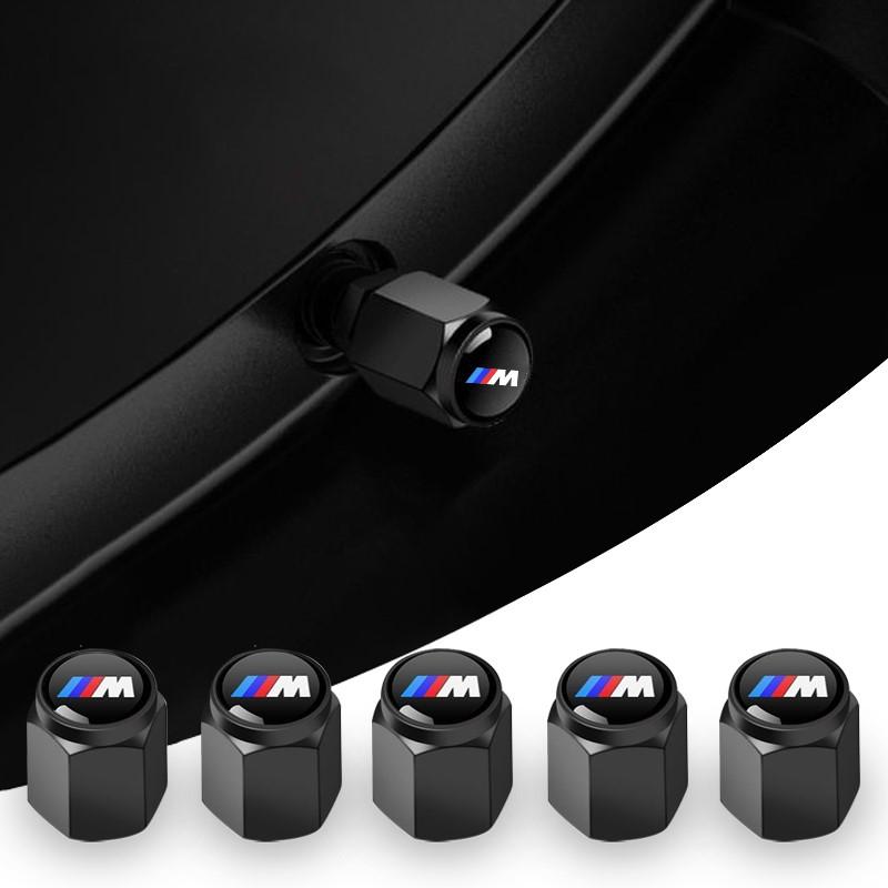 5pcs Car Wheel Tire Valve Caps Tyre Rim Stem Covers Airdust For BMW M E46 ML40 E90 F20 E39 E91 E87 E60 E93 F10 X3 interior sticker