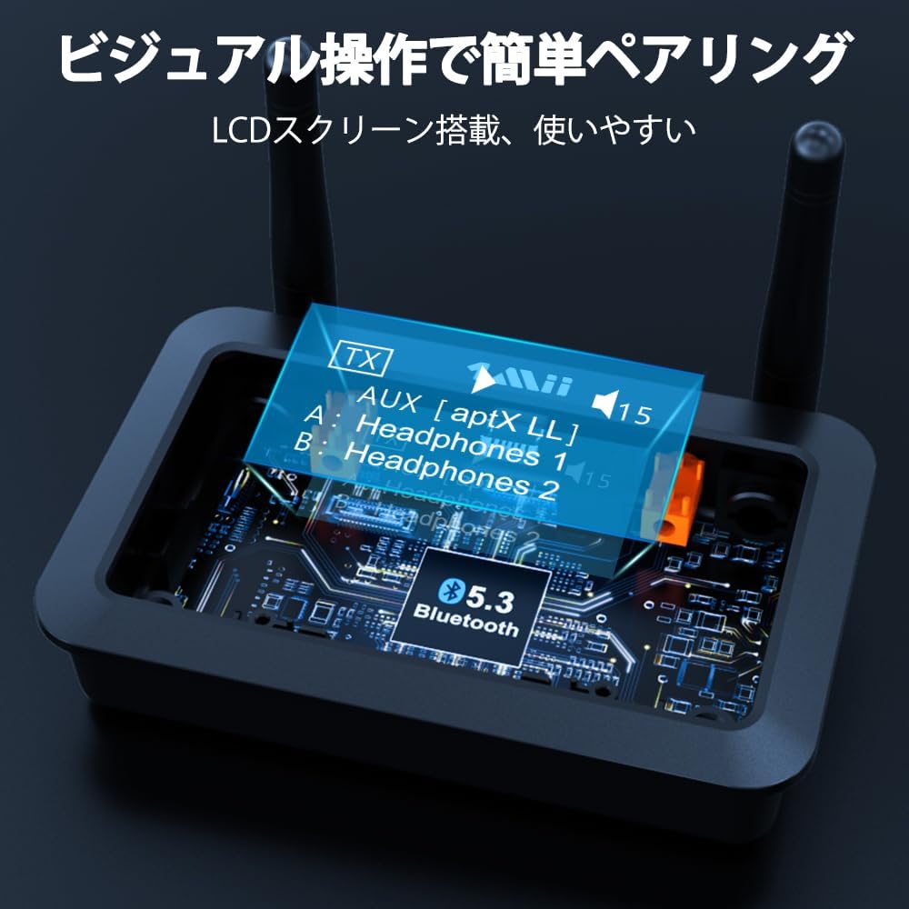 1Mii B03Pro+ Bluetooth 5.3 Передатчик Приемник LDAC aptX Низкая задержка Оптический Цифровой AUX RCA