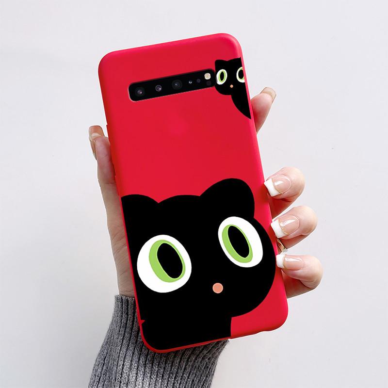 Для Samsung S10 5G Чехол Милый Мультяшный Мягкий Силикон Матовый Тонкий Защитный Чехол для Телефона Для Samsung Galaxy S10 5G G977N Чехол Coque