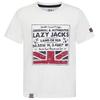 Мальчишеская хлопковая футболка с принтом Lazy Jacks