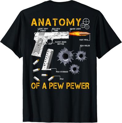 Anatomy of A Pew Pewer Triggernometry Gun Gift TShirt 100 Cotton ONeck Short Sleeve Summer Casual Mens Tshirt Streetwear