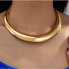Новый продукт мода простая атмосфера ретро металл гладкий геометрический круг женский воротник Циндао ювелирные изделия