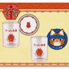 TV Anime "Ramen Akaneko" Glass with Rubber Coaster, Donburi and Bunzo, Set of 2